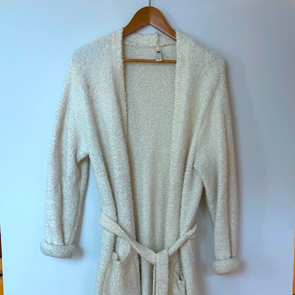 SKIMS Knit unisex robe in white